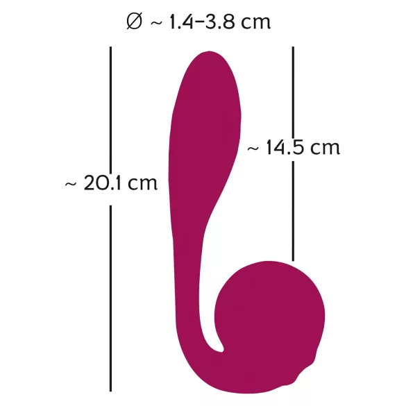You2Toys Rosenrot - G-punkt vibrator - genopladelig vandtæt - rød
