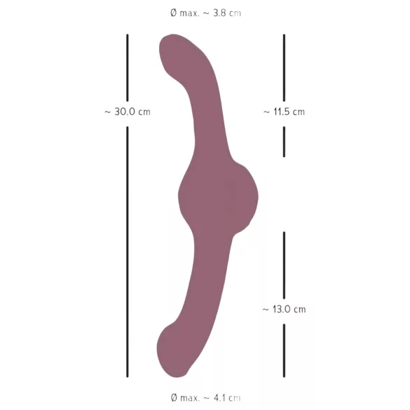 You2Toys - dobbeltvibrator - kraftig vibration - silikone/lilla