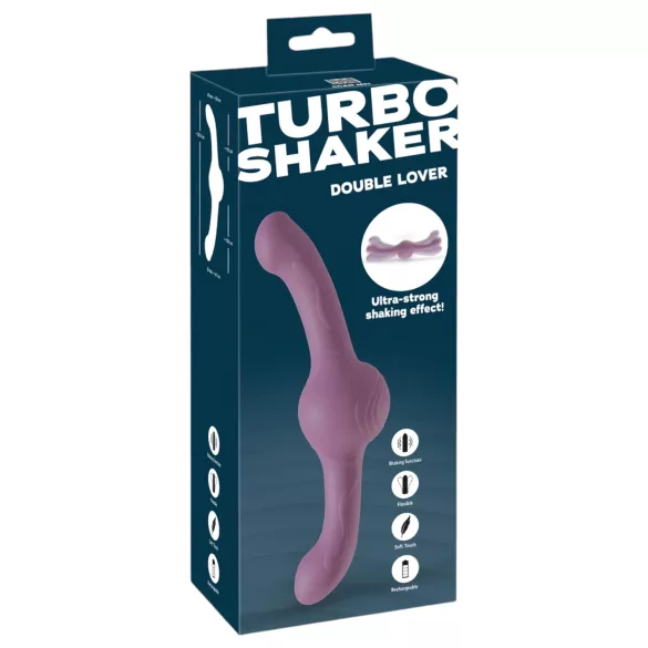 You2Toys - dobbeltvibrator - kraftig vibration - silikone/lilla