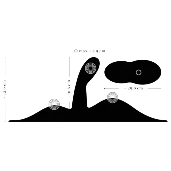 VibePad 3 - G-punkt pude vibrator - genopladelig - fjernbetjening - sort