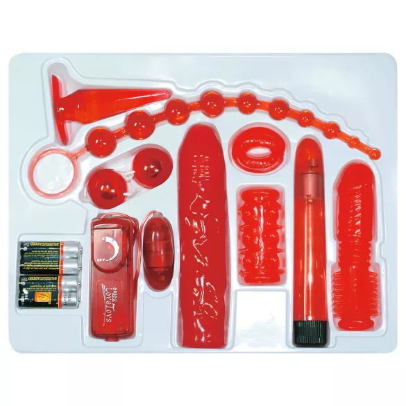 You2Toys - vibrator sæt - 9 dele - rød