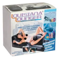 Louisiana Lounger - sexmaskine med indbygget vibrator - sort