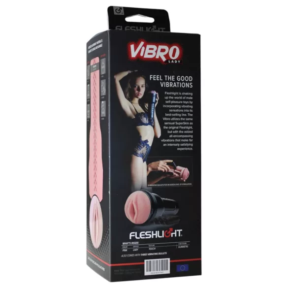 Fleshlight - masturbator til mænd - med vibration - realistisk vagina