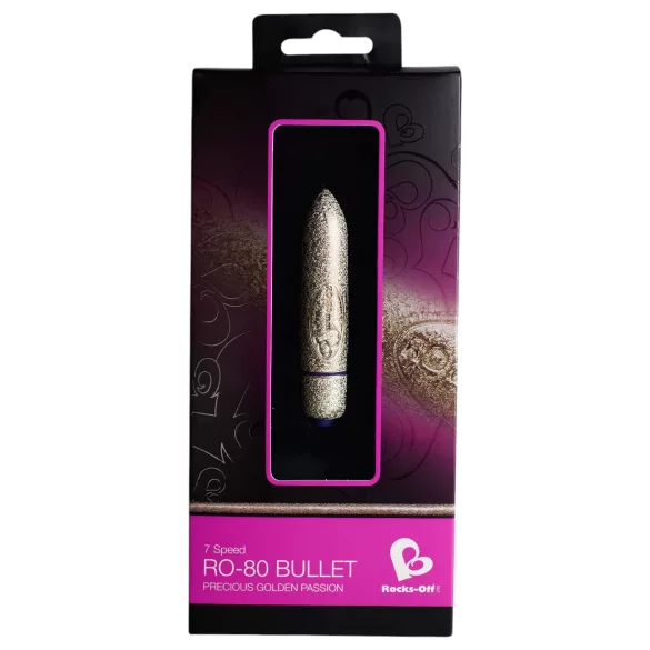 RO-80mm - mini vibrator - 7 vibrationsmønstre - guld