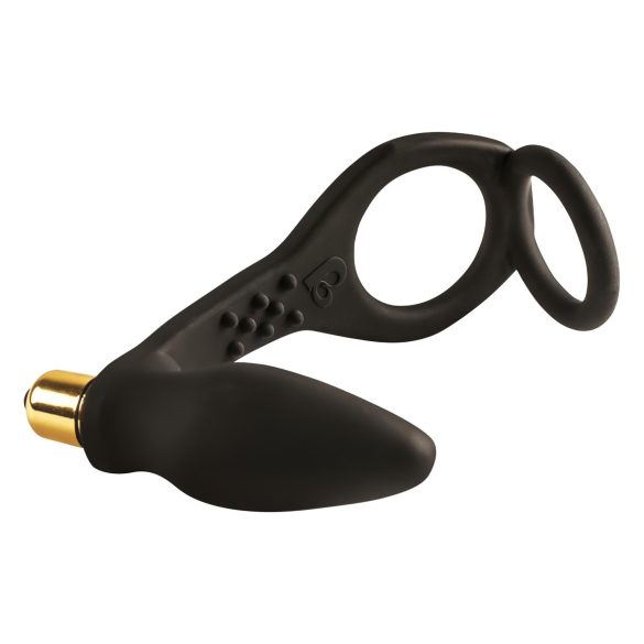 RO-ZEN - penisring og analvibrator - dobbelt stimulation - sort