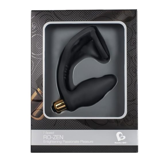 RO-ZEN - penisring og analvibrator - dobbelt stimulation - sort