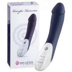 mystim - vibrator med 2 motorer - kraftig stimulation - blå