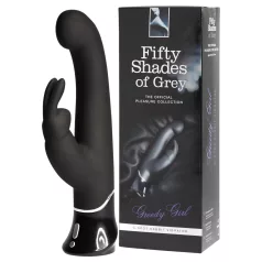   Fifty Shades of Grey Greedy Girl - vibrator med klitorisstimulator (sort)