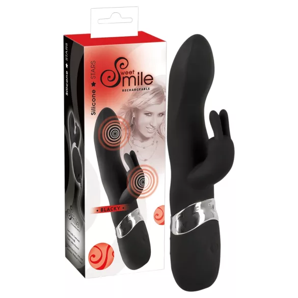 SMILE Blacky - vibrator med 2 motorer - genopladelig USB - sort