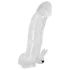 Crystal Skin - vibratorisk penis sleeve - forlængelse - gennemsigtig