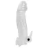 Crystal Skin - vibratorisk penis sleeve - forlængelse - gennemsigtig