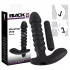 Black Velvets - vibrator med riller - mellem - sort