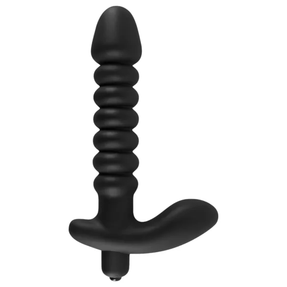 Black Velvets - vibrator med riller - mellem - sort