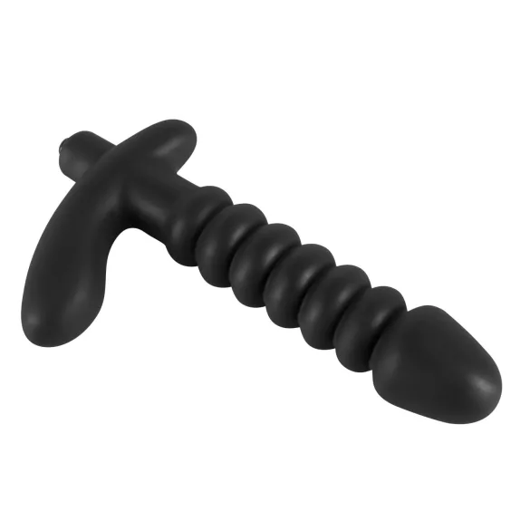 Black Velvets - vibrator med riller - mellem - sort