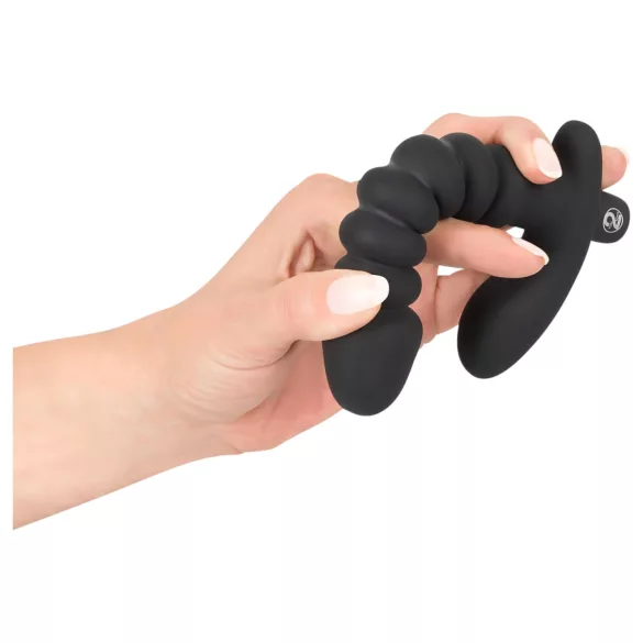 Black Velvets - vibrator med riller - mellem - sort