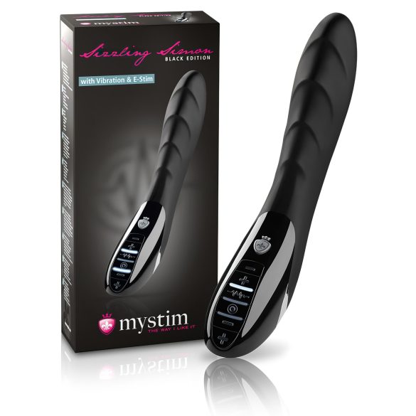 mystim Sizzling Simon - elektro-stimulerende vibrator (sort)
