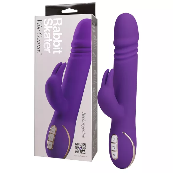 Vibe Couture - rabbit vibrator med stødende bevægelse - silikone lilla