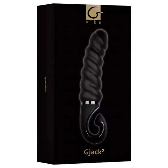 Gvibe G-jack 2 - genopladelig G-punkts vibrator - vandtæt silikone - sort