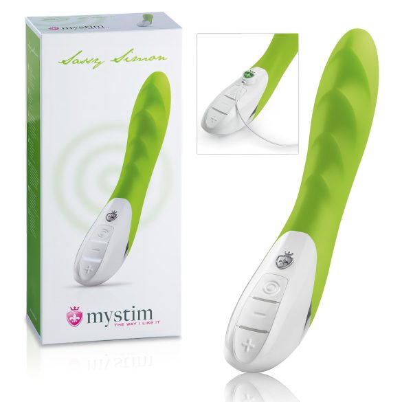 Mystim Sassy Simon - 2-motorers vibrator (grøn)