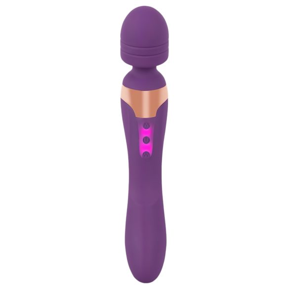 Javida - vibrator med dobbelte ender - massagefunktion - lilla