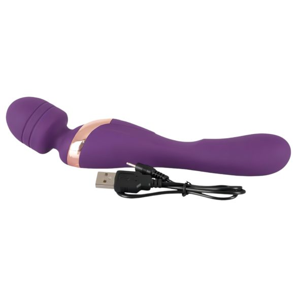 Javida - vibrator med dobbelte ender - massagefunktion - lilla
