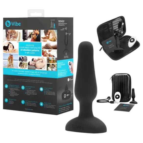 b-Vibe Novice - analvibrator til begyndere - sort