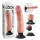 King Cock - dildo med sugekop - vibrator funktion - 23 cm - natur