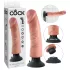 King Cock - dildo med sugekop - vibrator funktion - 23 cm - natur