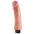King Cock - dildo med sugekop - vibrator funktion - 23 cm - natur