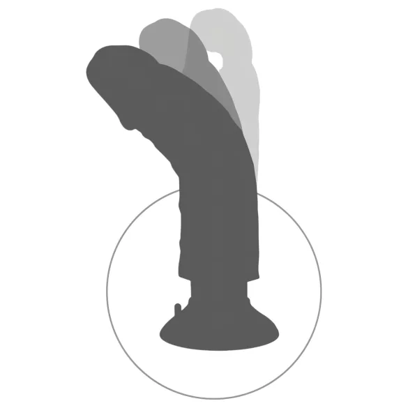 King Cock - dildo med sugekop - vibrator funktion - 23 cm - natur
