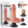 King Cock - dildo med vibrator og sugekop - 18 cm - natur