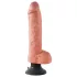 King Cock - dildo med sugekop og vibrator - 25 cm - natur
