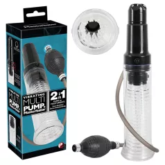 You2Toys - penispumpe og masturbator - gennemsigtig 2i1