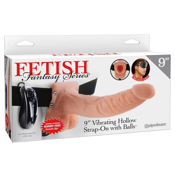 Fetish Strap-on 9 - strap-on vibrator med vibration - naturfarvet