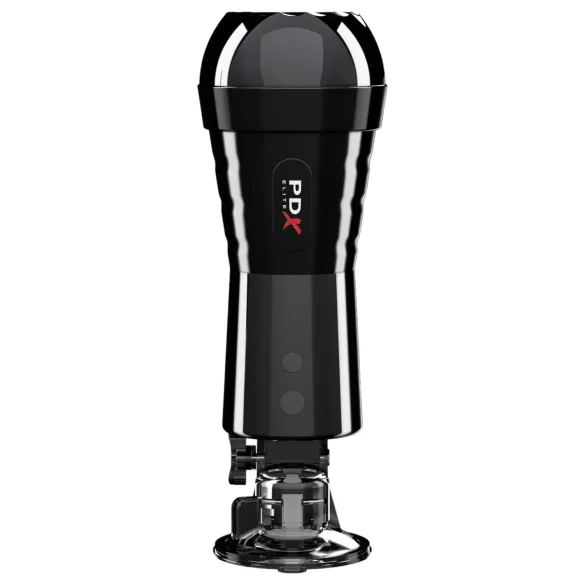 PDX Cock Compressor - masturbator med sug og vibration - sort