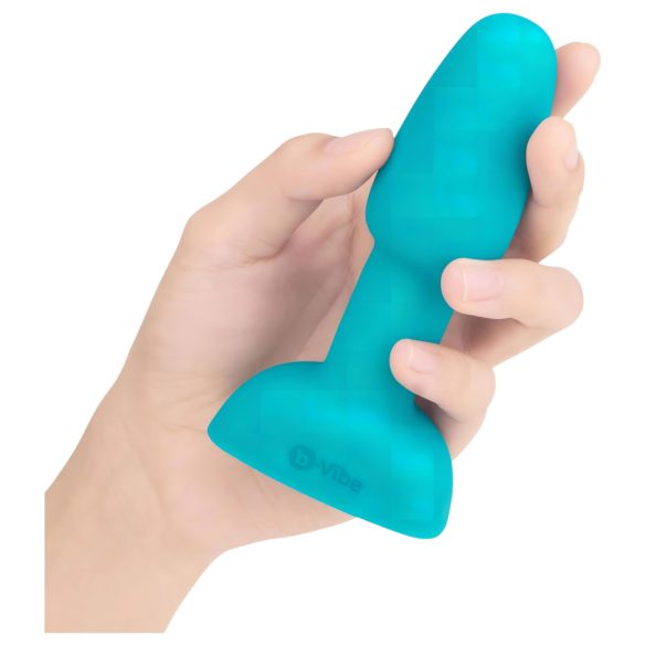 b-Vibe Rimming - anal vibrator med roterende kugler - turkis