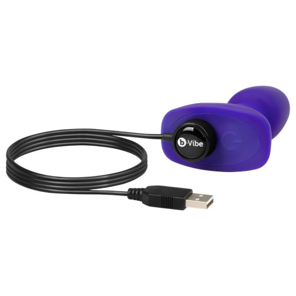 b-Vibe Rimming - roterende perleanalvibrator (lilla)