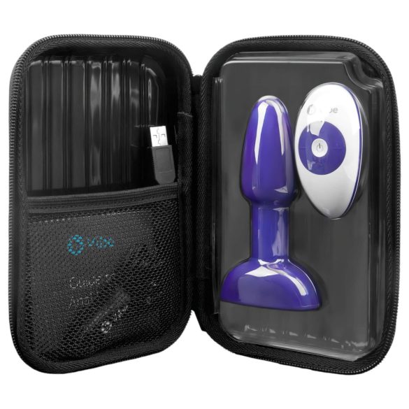 b-Vibe Rimming - roterende perleanalvibrator (lilla)