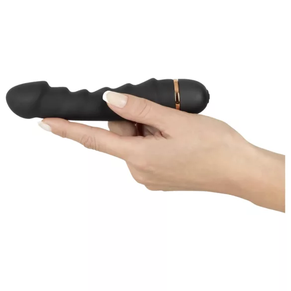 You2Toys - vibrator med riller - fleksibel - sort