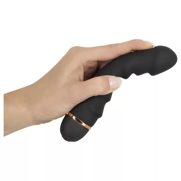 You2Toys - vibrator med riller - fleksibel - sort