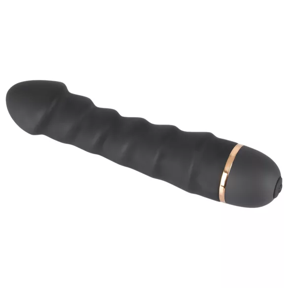 You2Toys - vibrator med riller - fleksibel - sort