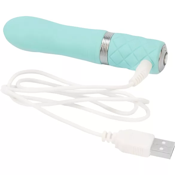 Pillow Talk Flirty - vibratorstav genopladelig - turkis