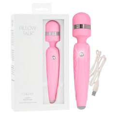   Pillow Talk Cheeky Wand - genopladelig massagevibrator (lyserød)