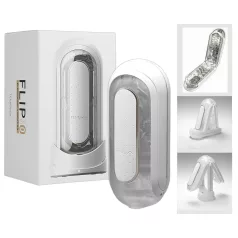 TENGA Flip Zero - vibratorisk masturbator - hvid