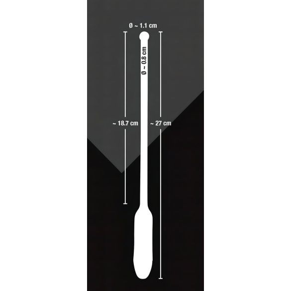 You2Toys DILATOR - silikone, vibrerende dilator - sort (8-11mm)