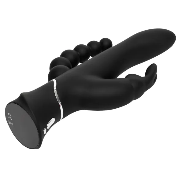 Happyrabbit - vibrator med klitoris- og analkraft - genopladelig - sort