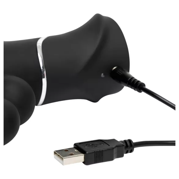 Happyrabbit - vibrator med klitoris- og analkraft - genopladelig - sort
