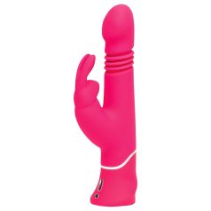   Happyrabbit - rabbitvibrator med stødfunktion og klitorisarm - genopladelig pink