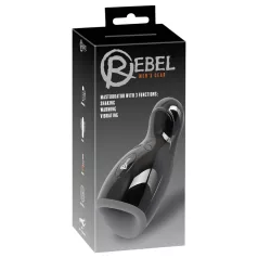   Rebel - masturbator med varme og vibration - bevægelig - sort