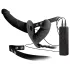 Double Thruster - strap-on dobbelt vibrator - sort